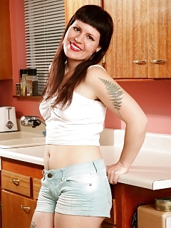 Olivia Hairy Girls Slits